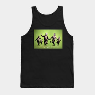 Banksy Riot Police In The Field Art Tank Top